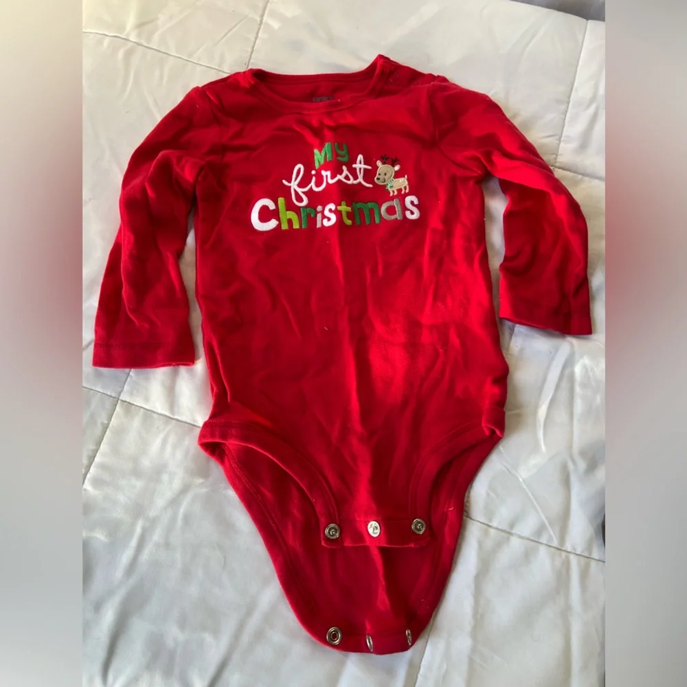Carters Christmas & Thanksgiving Cotton Long Sleeve Onesie’s